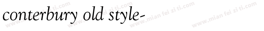 conterbury old style字体转换